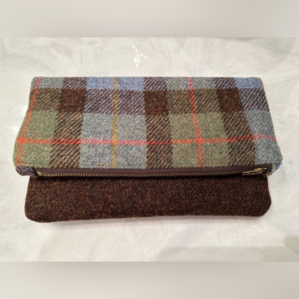 New Harris Tweed clutch/pouch